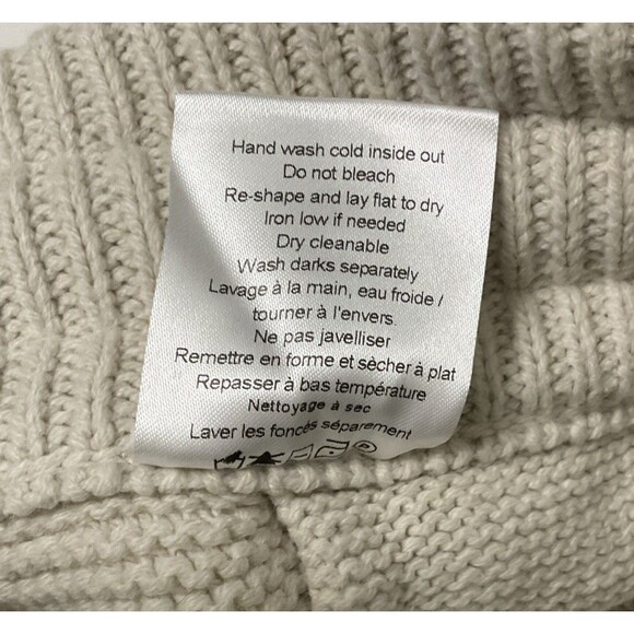 Twenty Montreal Large - XL Shorts Wave Striped Crochet Ivory Taupe Unisex NWT - Picture 6 of 11